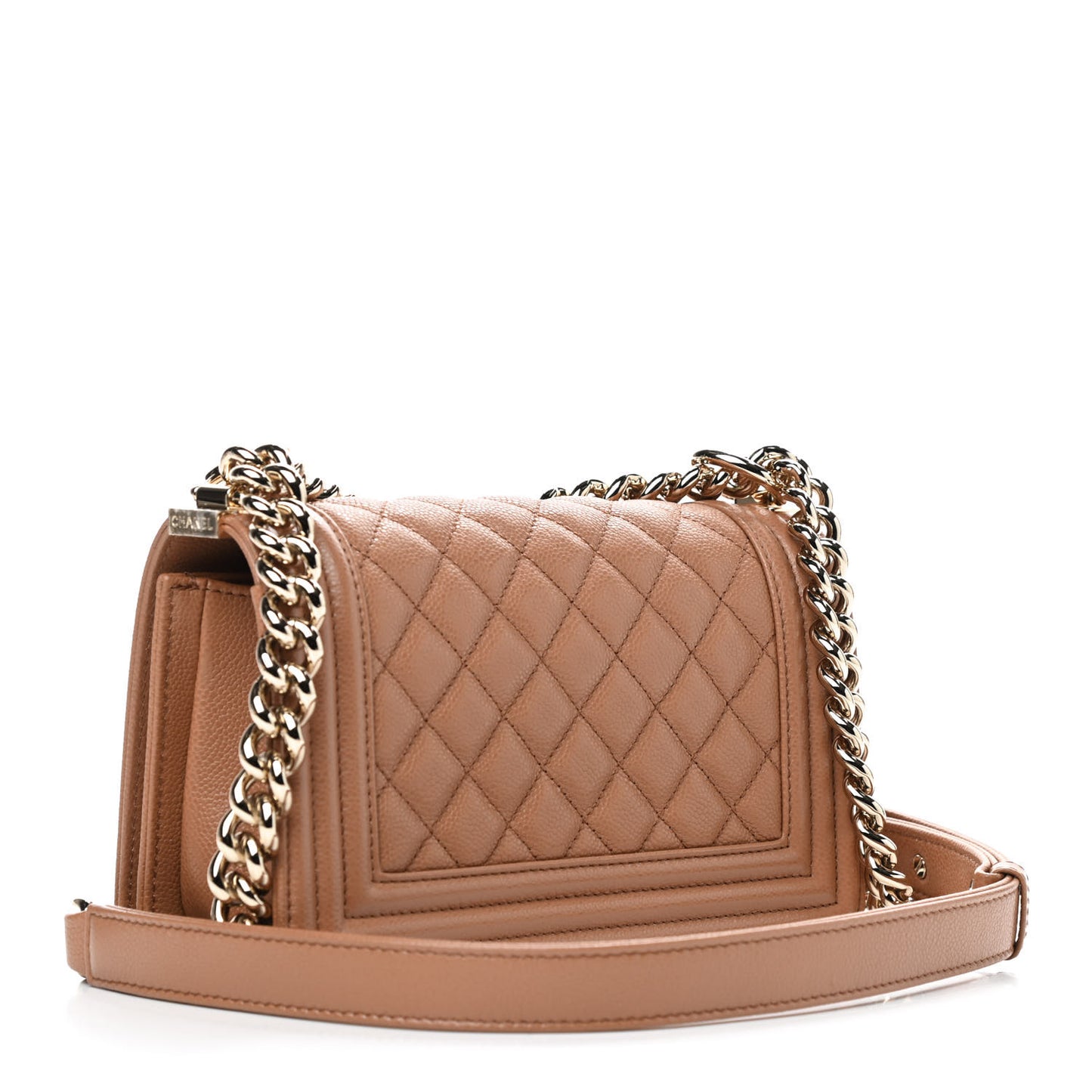 Caviar Quilted Small Boy Flap Brown