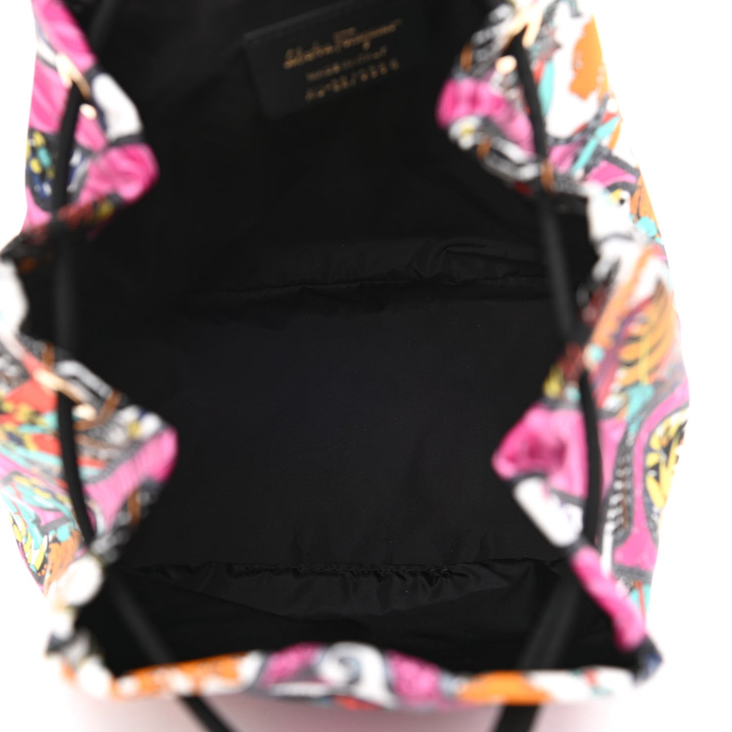 Econyl Calfskin Printed Cosmetics Case Multicolor