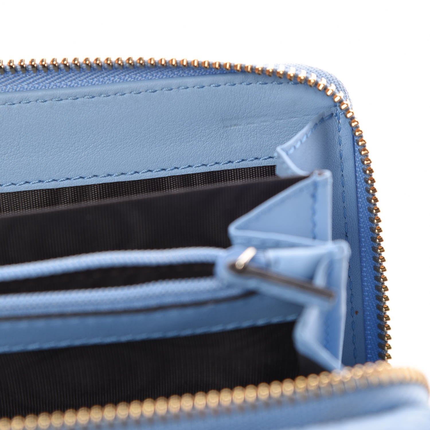 Gucci Soft Microguccissima Continental Zip Wallet Mineral Blue 9 of 10