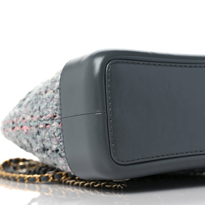 Chanel Tweed Calfskin Quilted Gabrielle Backpack Grey 8 of 9