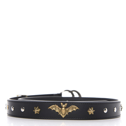 Gucci Calfskin Star Studded Torchon Double G Belt 80 32 Black 2 of 4