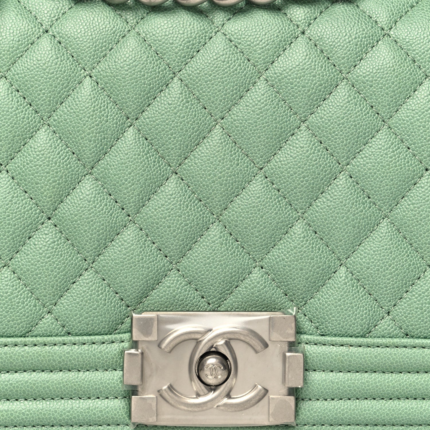 Chanel Caviar Quilted Medium Boy Flap Light Green 8 of 10