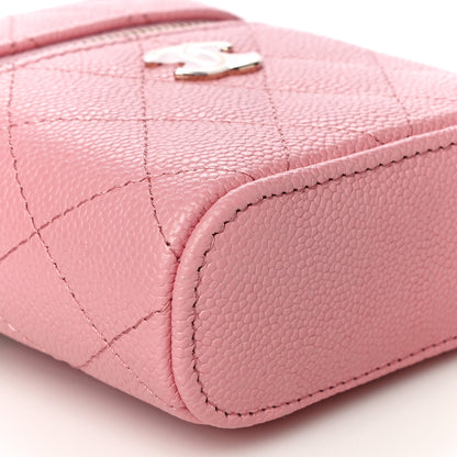 Chanel Caviar Quilted Small Handle With Care Vanity Case With Chain Pink 8 of 10