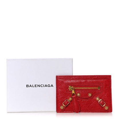 Balenciaga Agneau Giant Gold Hardware Card Case Rouge Sapphire 8 of 8