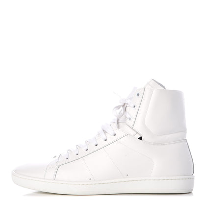 Saint Laurent Calfskin Mens Court Classic SL/01H High Top Sneakers 45 White 1 of 9