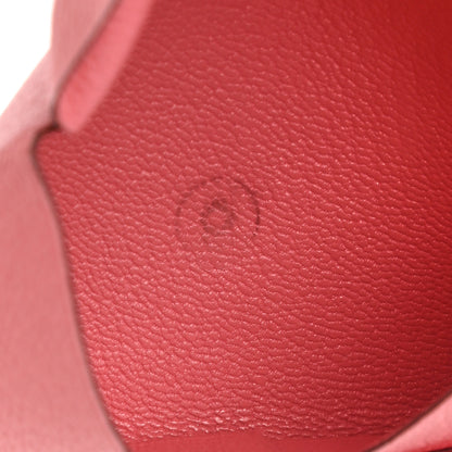 Hermes Chevre Mysore Calvi Card Case Rose Ete 8 of 9