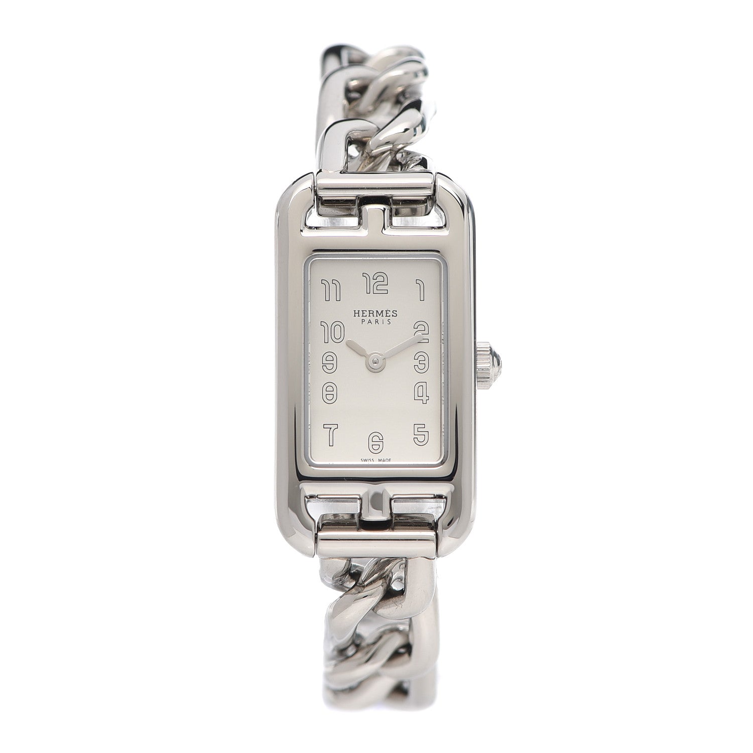Hermes Stainless Steel 17mm Nantucket Quartz Watch 1 of 5