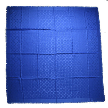 Louis Vuitton Wool Silk Monogram Shawl Blue 1 of 5