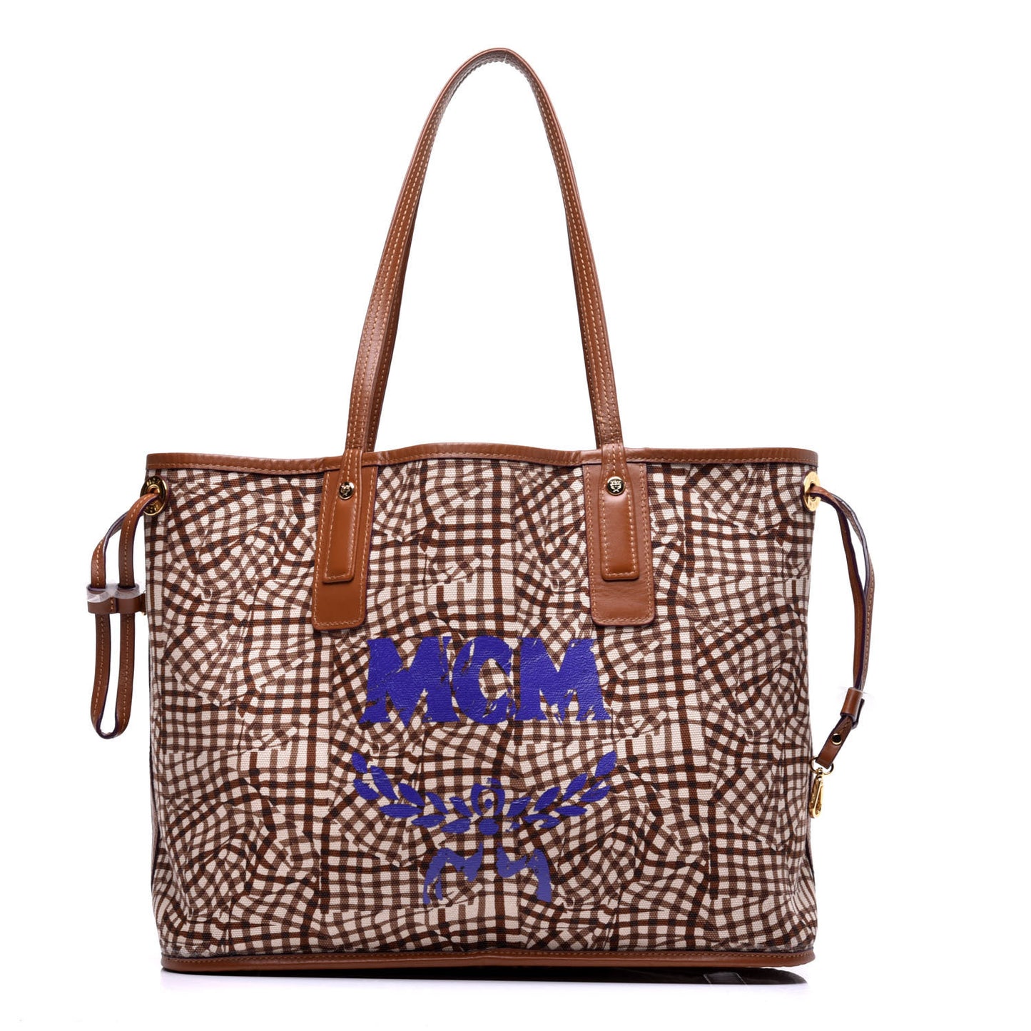 Visetos Medium Liz Reversible Shopper Tote Cognac