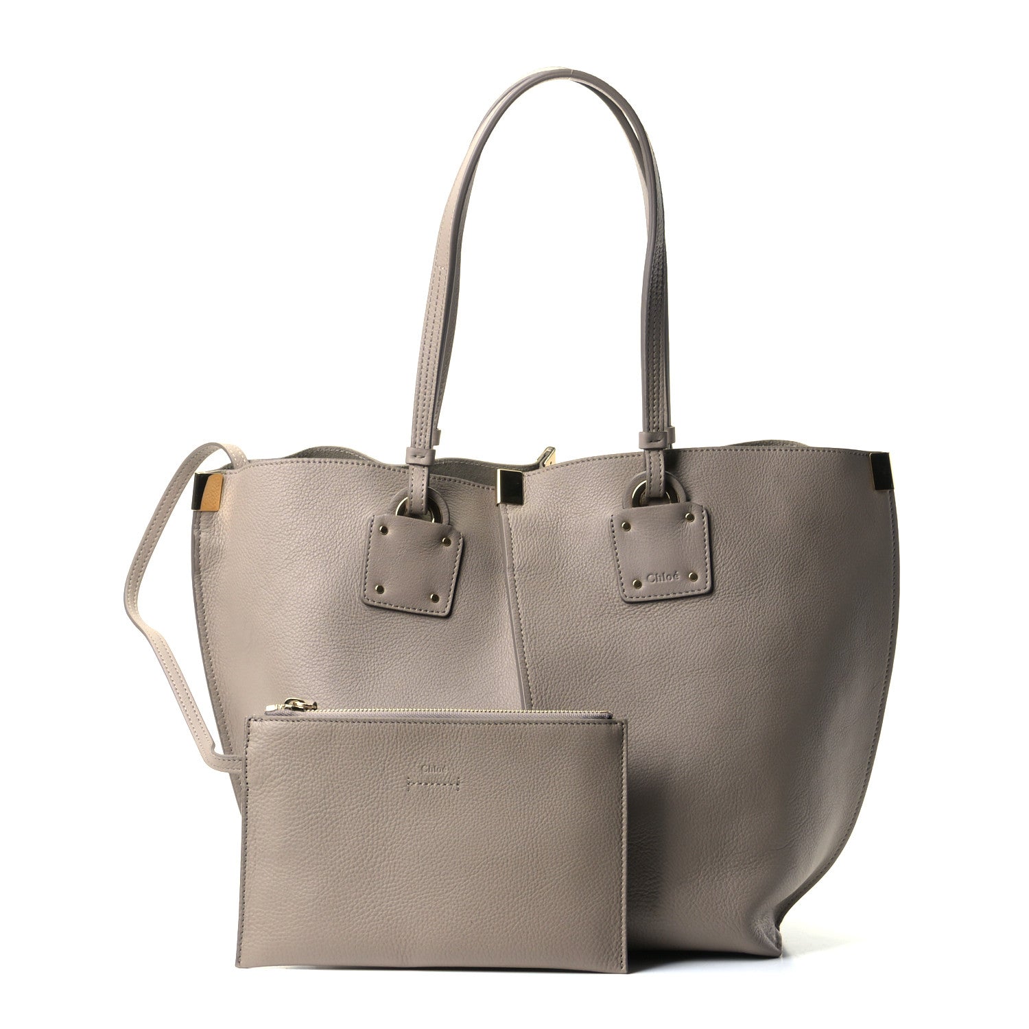Chloe Smooth Calfskin Medium Vick Tote Motty Grey 1 of 5