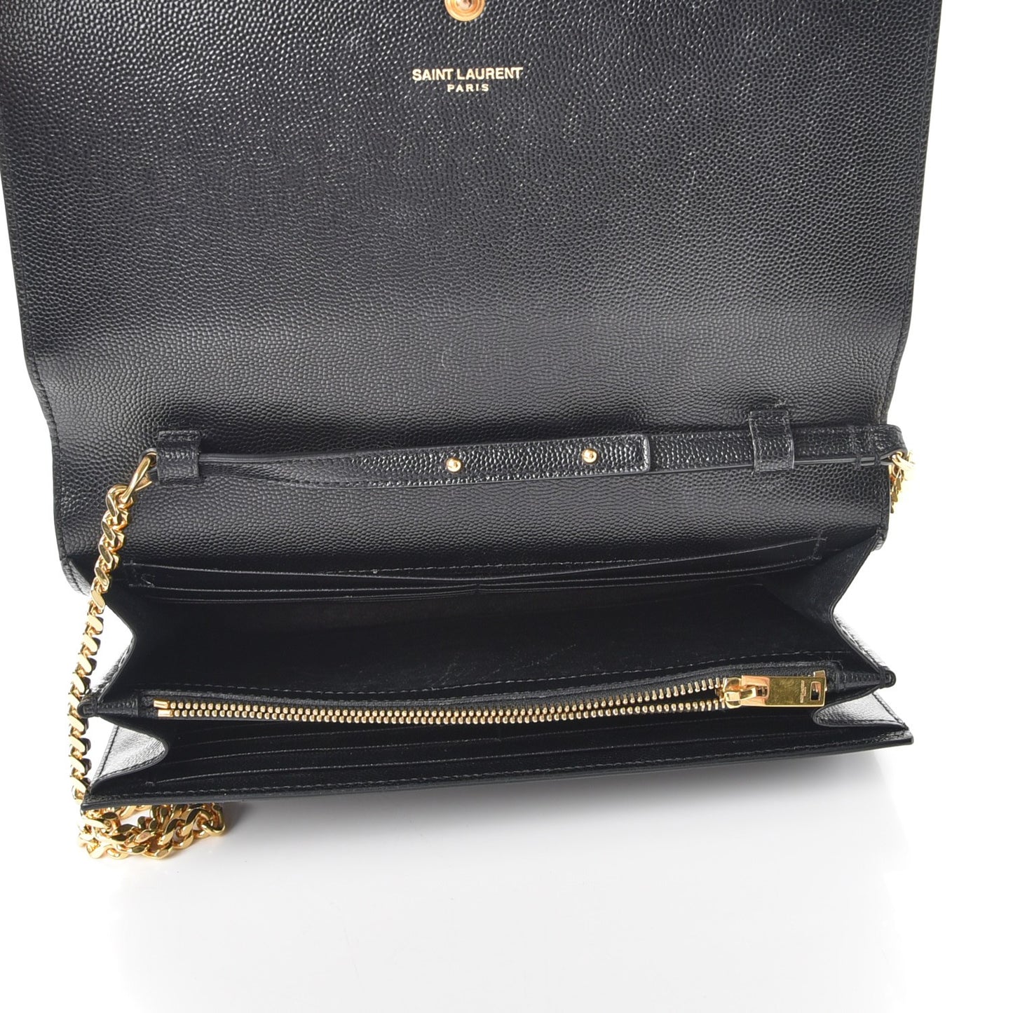 Grain De Poudre Star Studded Monogram Wallet on Chain Black