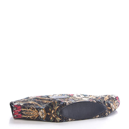 Alexander McQueen Silk Floral Print De Manta Clutch Black Multicolor 4 of 8