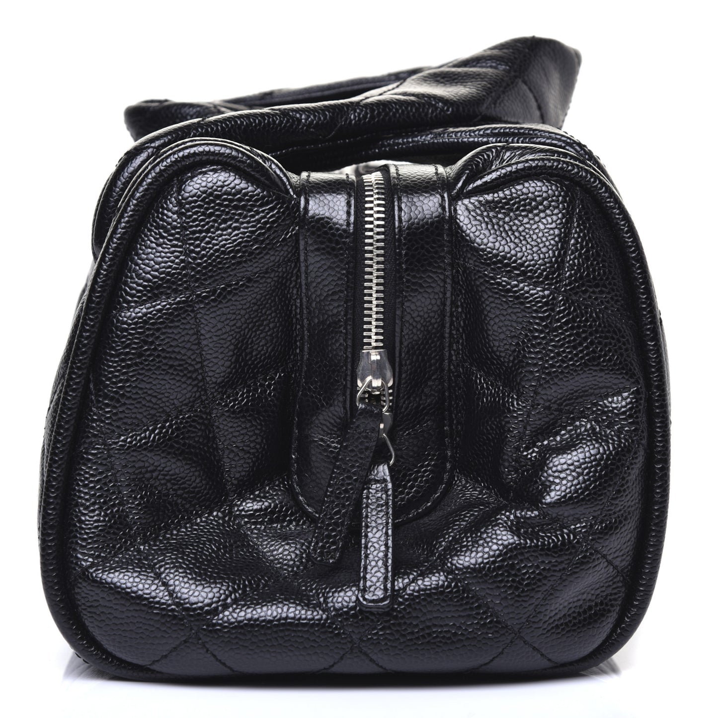 Caviar Quilted CC Timeless Bowler Black