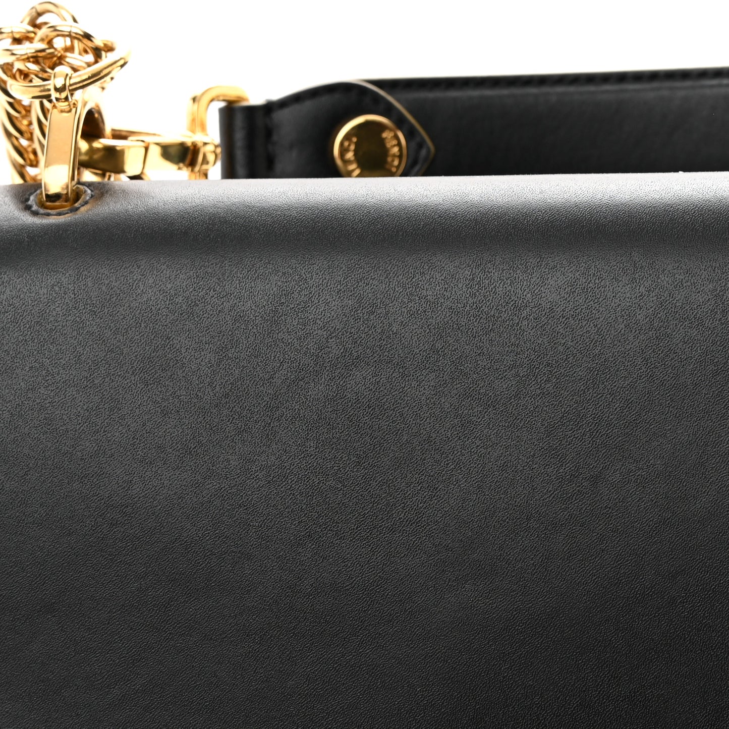 Vitello Liberty Scalloped Studded Kan I Shoulder Bag Black