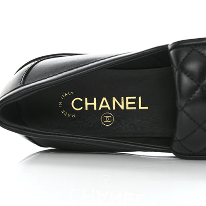 Chanel Lambskin Quilted CC Turnlock Loafers 39.5 Black 8 of 9