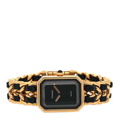 Chanel Stainless Steel Lambskin 20mm Chain Premiere Quartz Watch Gold M 2 of 4