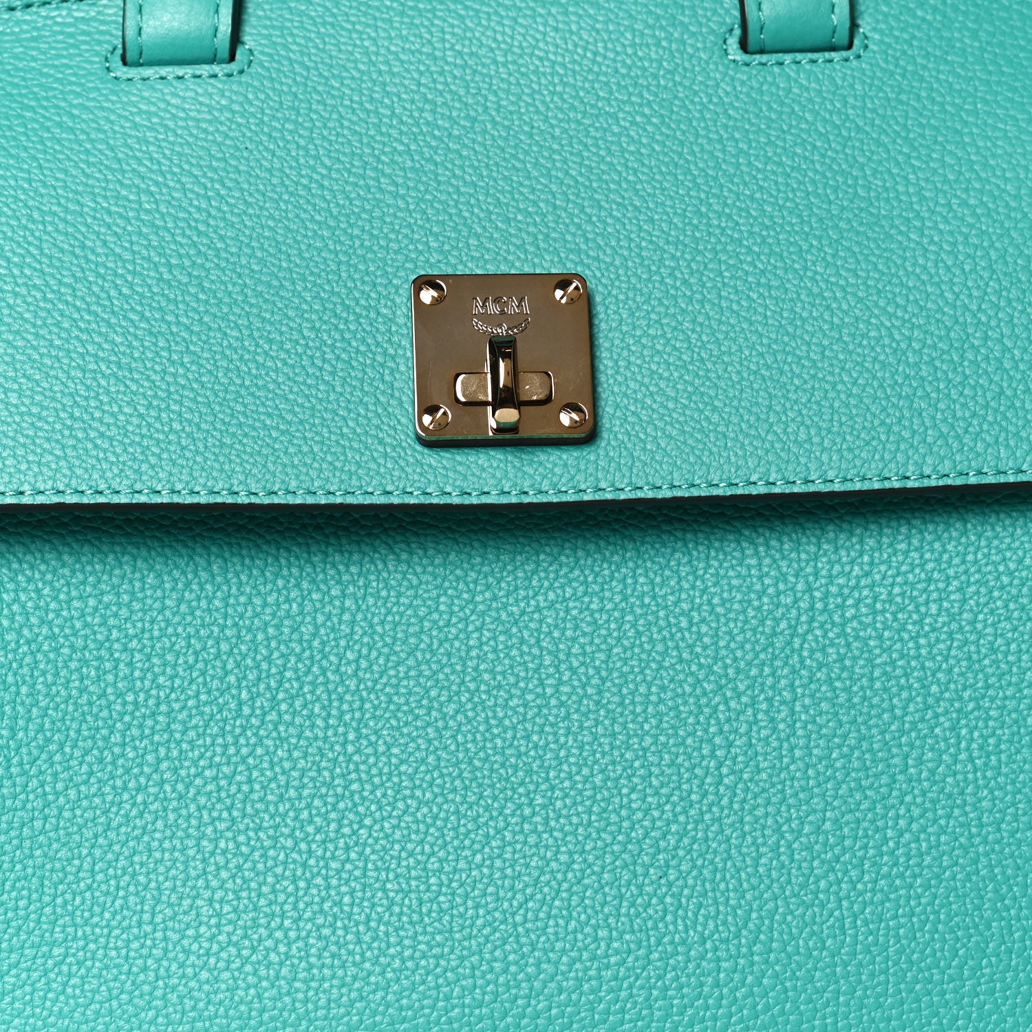 MCM Grained Calfskin Medium Milla Convertible Backpack Oasis Green 6 of 8