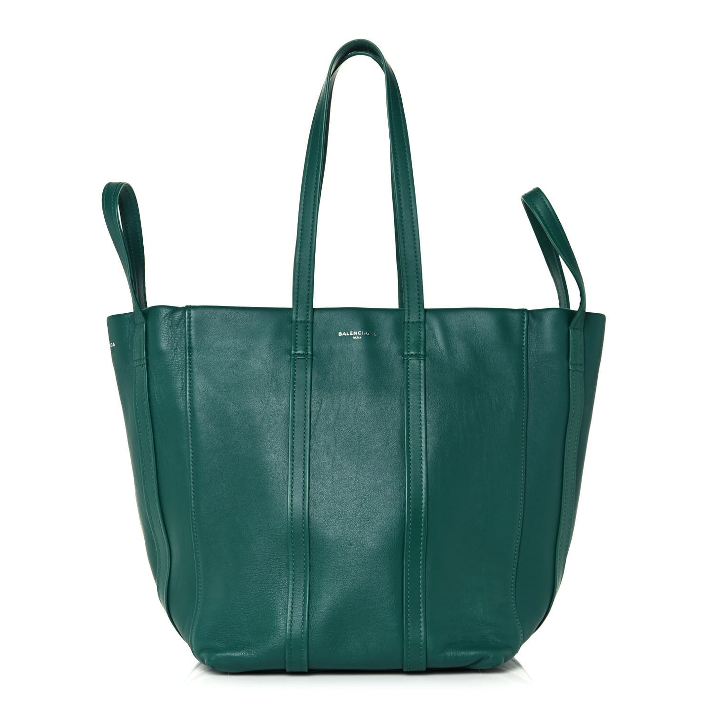 Calfskin Large Laundry Cabas Tote Green