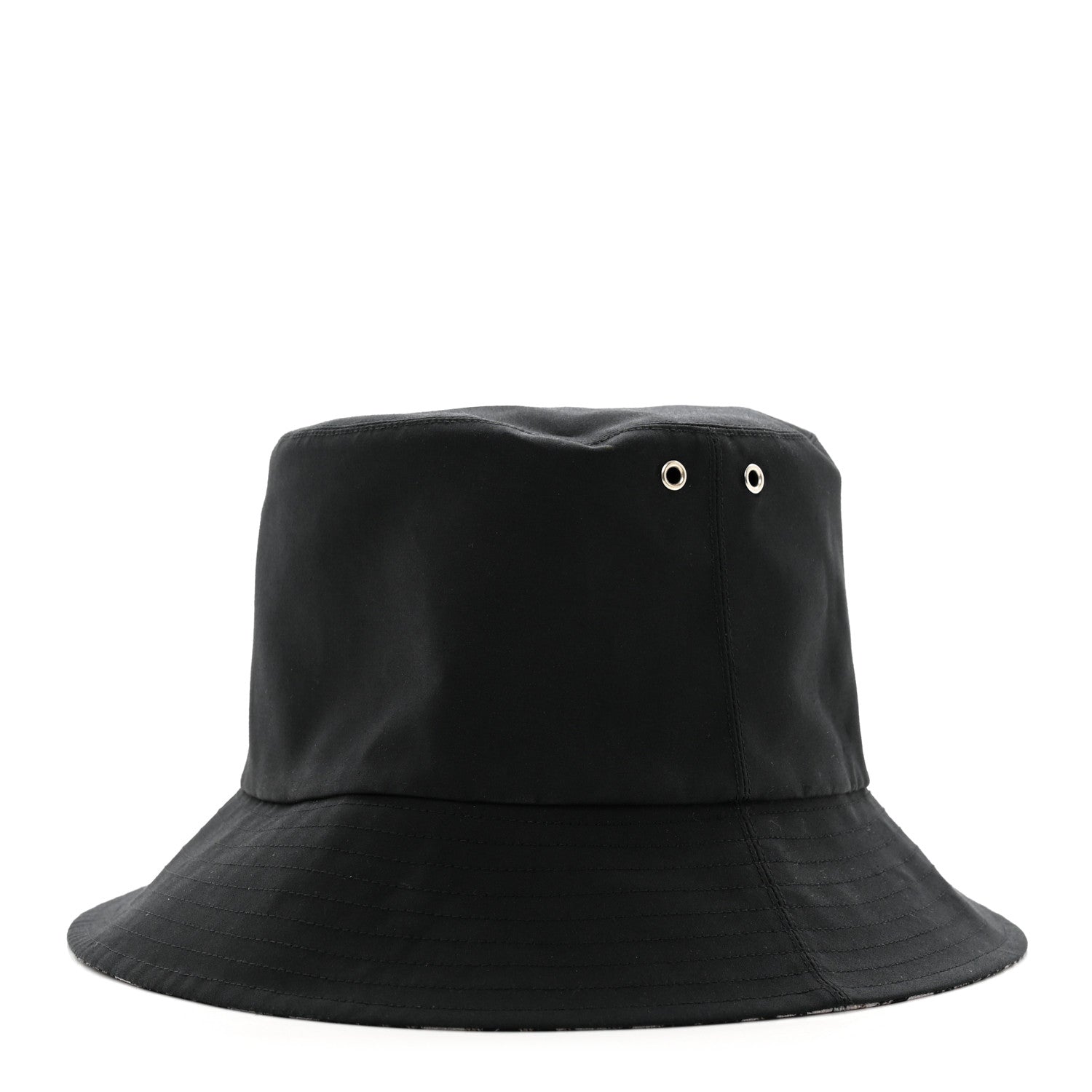 Christian Dior Polyester Cotton Oblique Reversible Teddy-D Brim Bucket Hat 56 Black 1 of 10