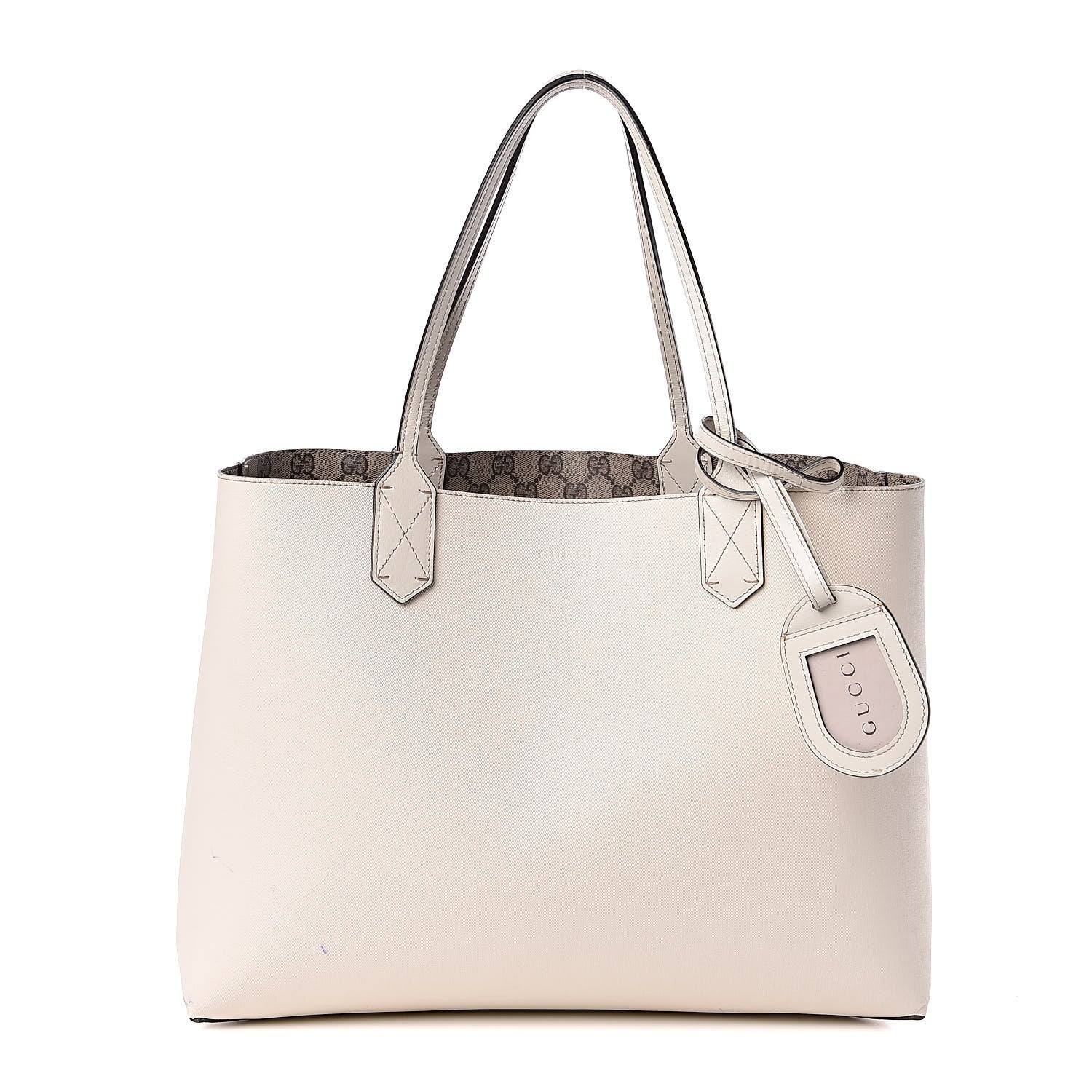 Gucci GG Supreme Monogram Medium Reversible Tote Beige White 5 of 16
