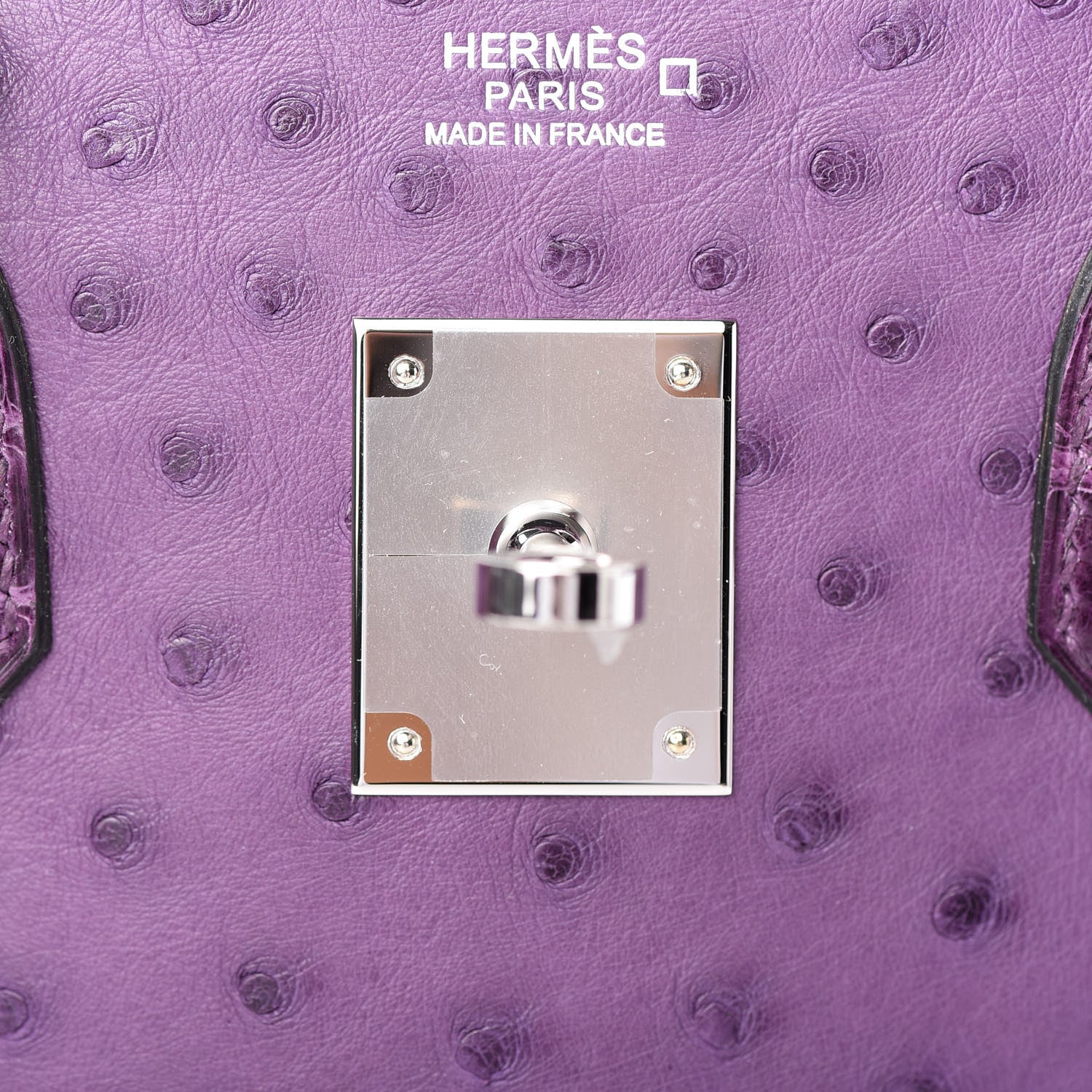 Hermes Ostrich Shiny Alligator Birkin Touch 30 Violine 23 of 34