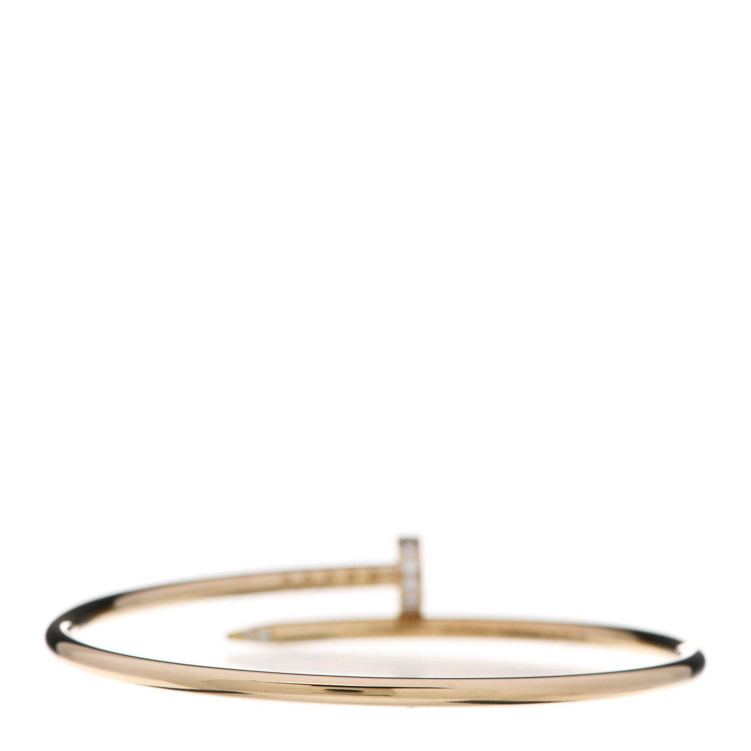Cartier 18K Yellow Gold Diamond Small Juste Un Clou Bracelet 15 3 of 5