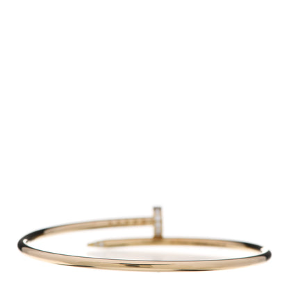 Cartier 18K Yellow Gold Diamond Small Juste Un Clou Bracelet 15 3 of 5