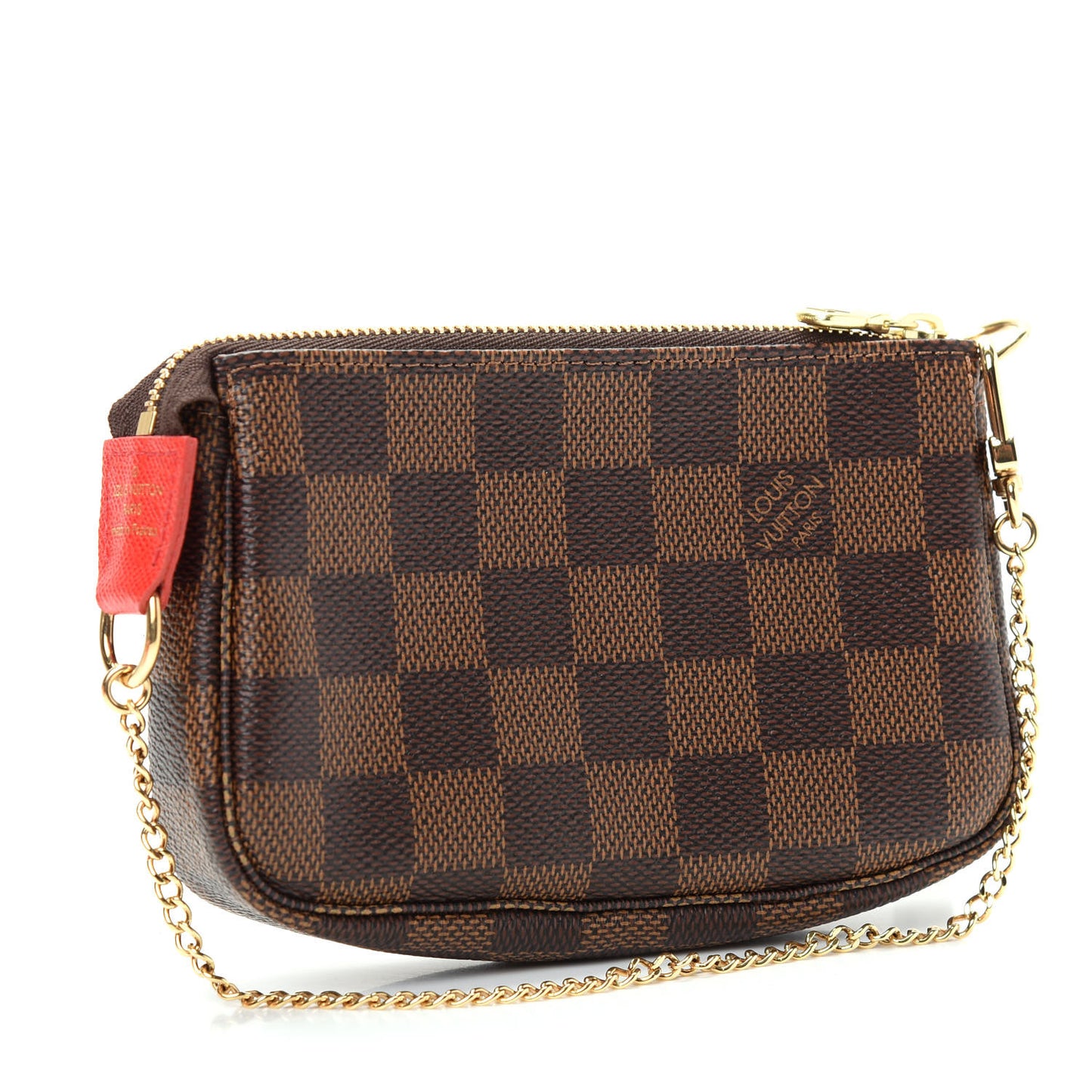 Damier Ebene 2019 Christmas Animation Mini Pochette Accessories Red