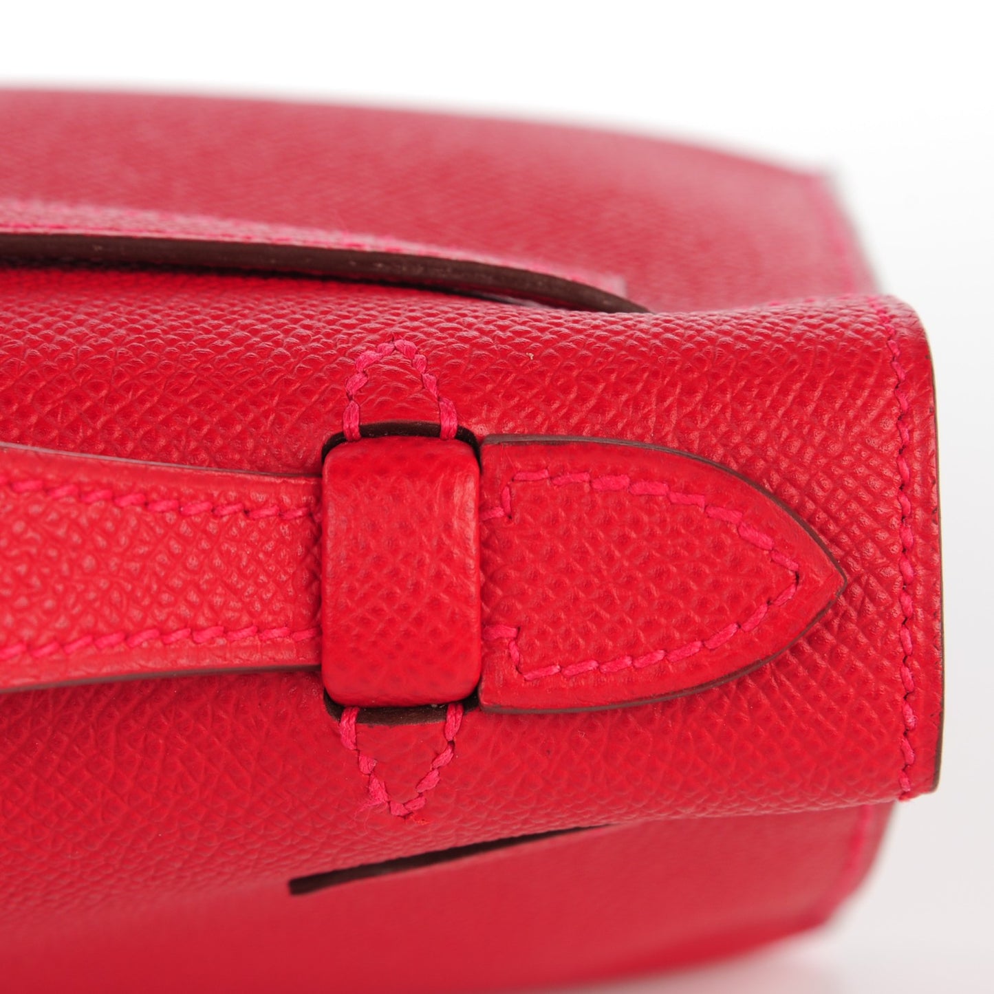 Epsom Kelly Pochette Clutch Rouge Casaque