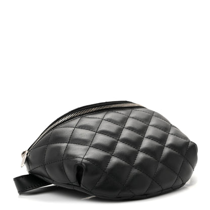 Chanel Calfskin Quilted Uniform Waist Belt Bag Black 4 of 10