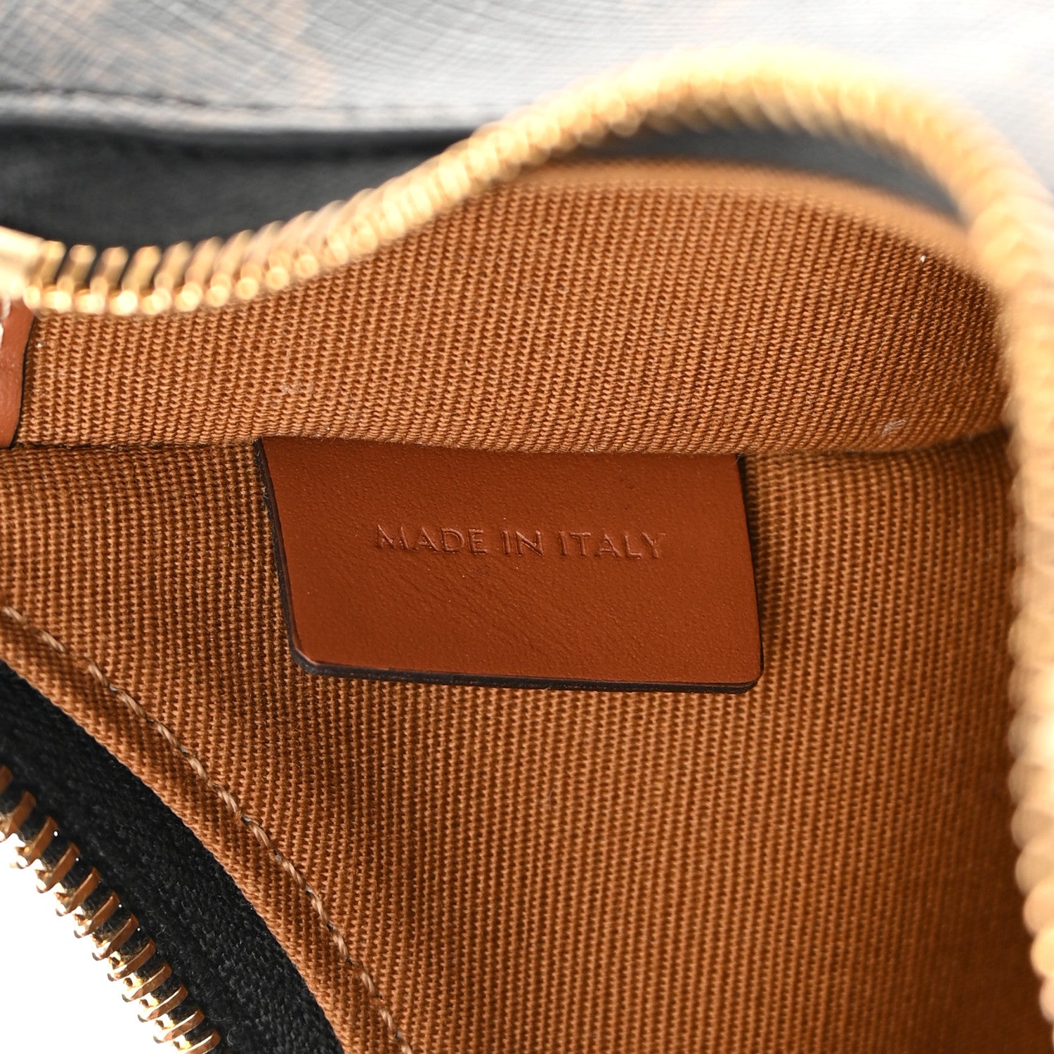 Celine Triomphe Canvas Calfskin Ava Shoulder Bag Tan 7 of 11