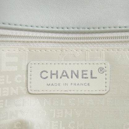 Chanel Patent Stitched Diagonal Flap Bag Light Green 7 of 9
