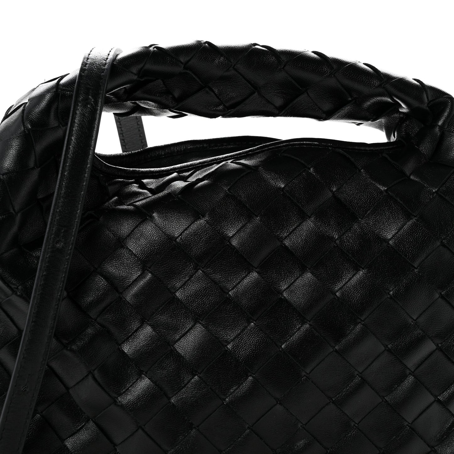 Calfskin Intrecciato Mini Hop Black