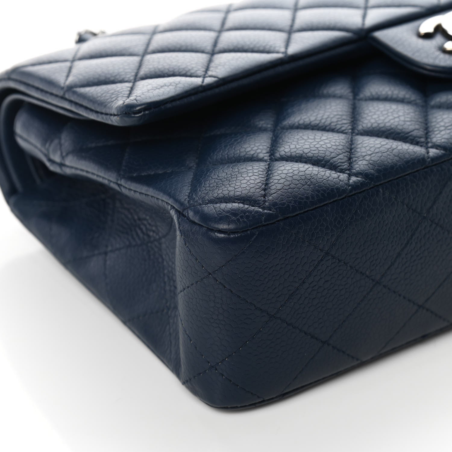 Chanel Caviar Quilted Medium Double Flap Navy 8 of 10