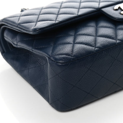 Chanel Caviar Quilted Medium Double Flap Navy 8 of 10