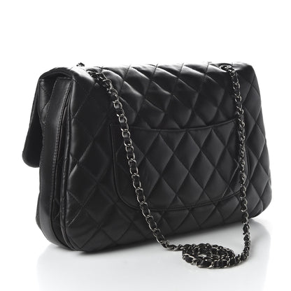 Chanel Lambskin Quilted 3 Large Flap Black 3 of 11