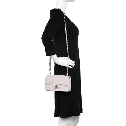 Chanel Lambskin Quilted Mini Rectangular Flap Light Purple 2 of 11