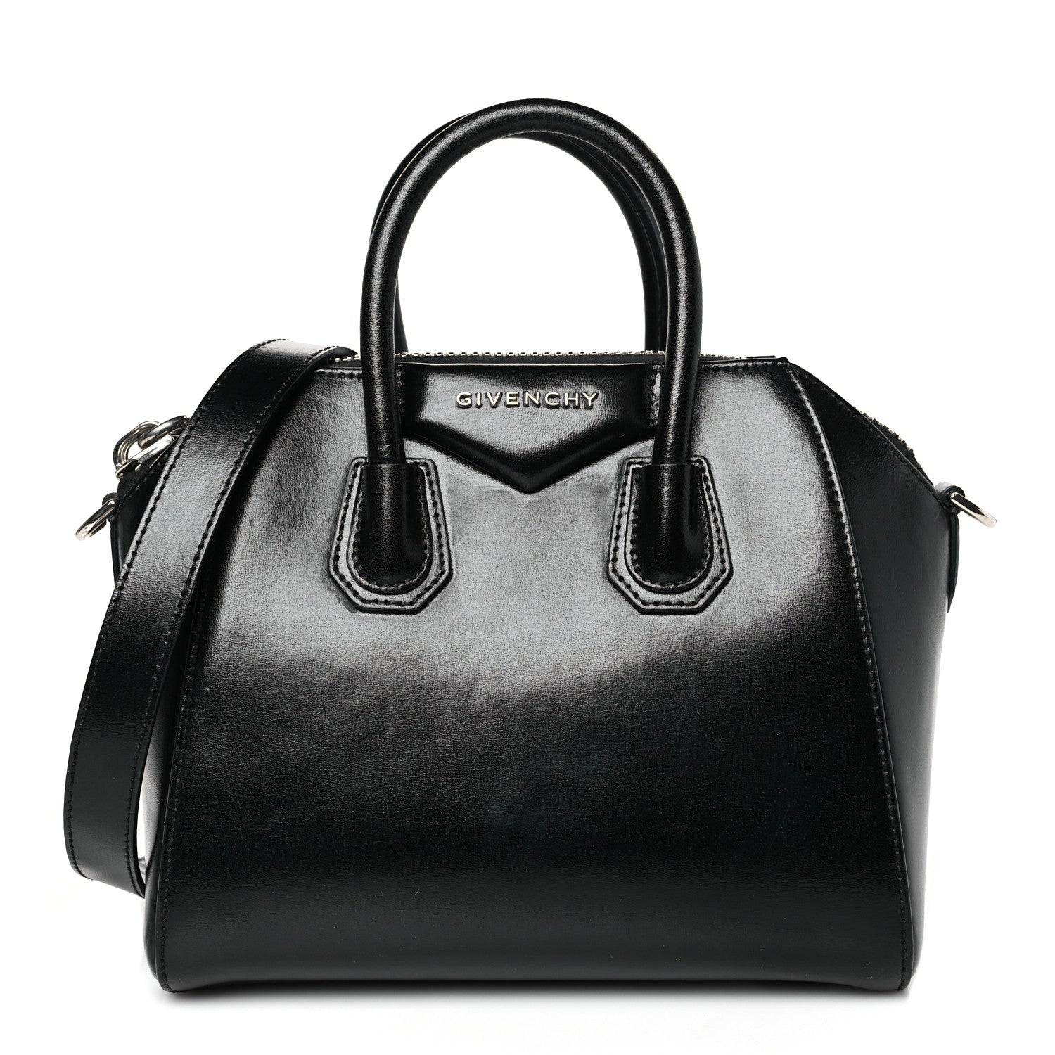 Givenchy Shiny Lord Calfskin Mini Antigona Black 1 of 9
