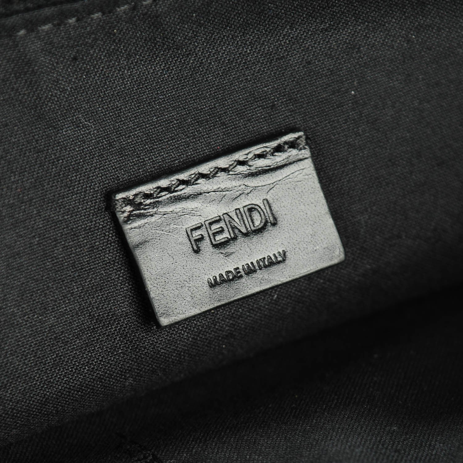 Fendi Vitello Elite Monster Eyes Pouch Black Neon Blue 6 of 7