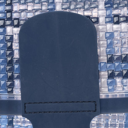 Delvaux Vinyl Gingham The Dreamer MM Brillant Satchel Navy 10 of 10