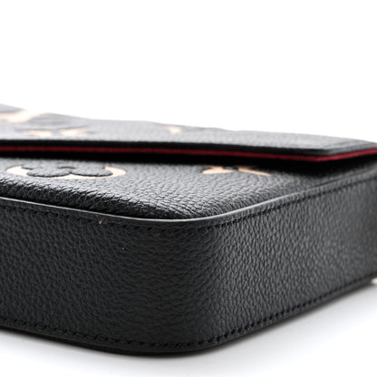 Louis Vuitton Empreinte Monogram Giant Felicie Pochette Black Beige 12 of 14