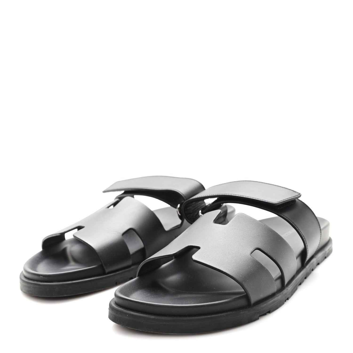 Hermes Calfskin Womens Chypre Sandals 41 Black 4 of 9
