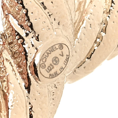 Chanel Crystal Twisted CC Brooch Light Gold 3 of 3