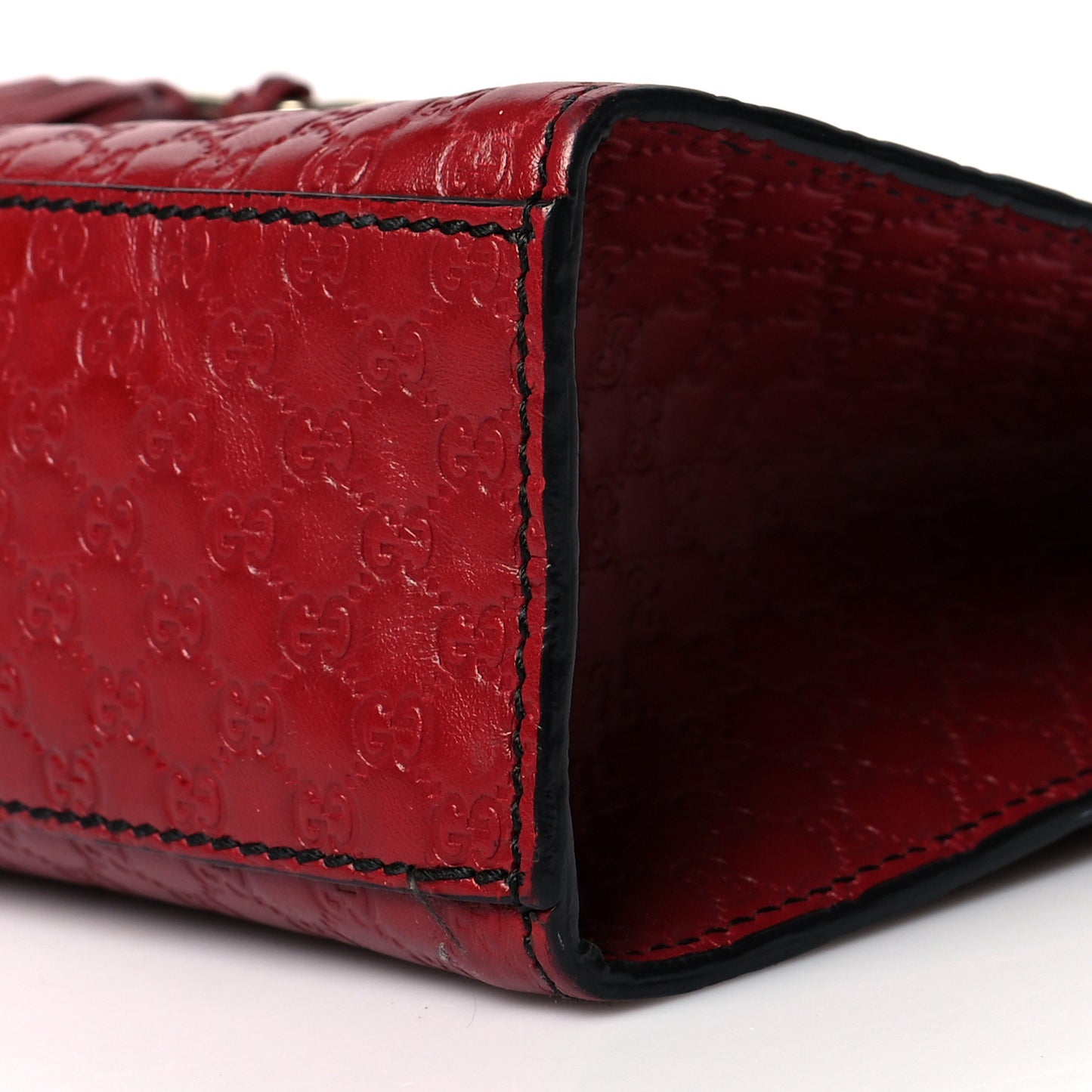Microguccissima Medium Emily Chain Shoulder Bag Red