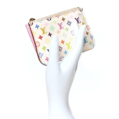 Louis Vuitton Monogram Multicolor Key Pouch White Litchi 2 of 10