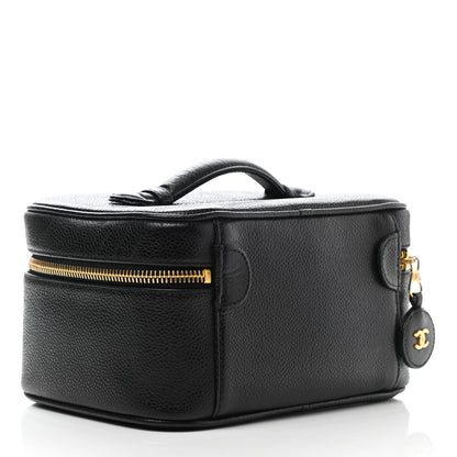 Chanel Caviar CC Vanity Cosmetic Case Black 3 of 7