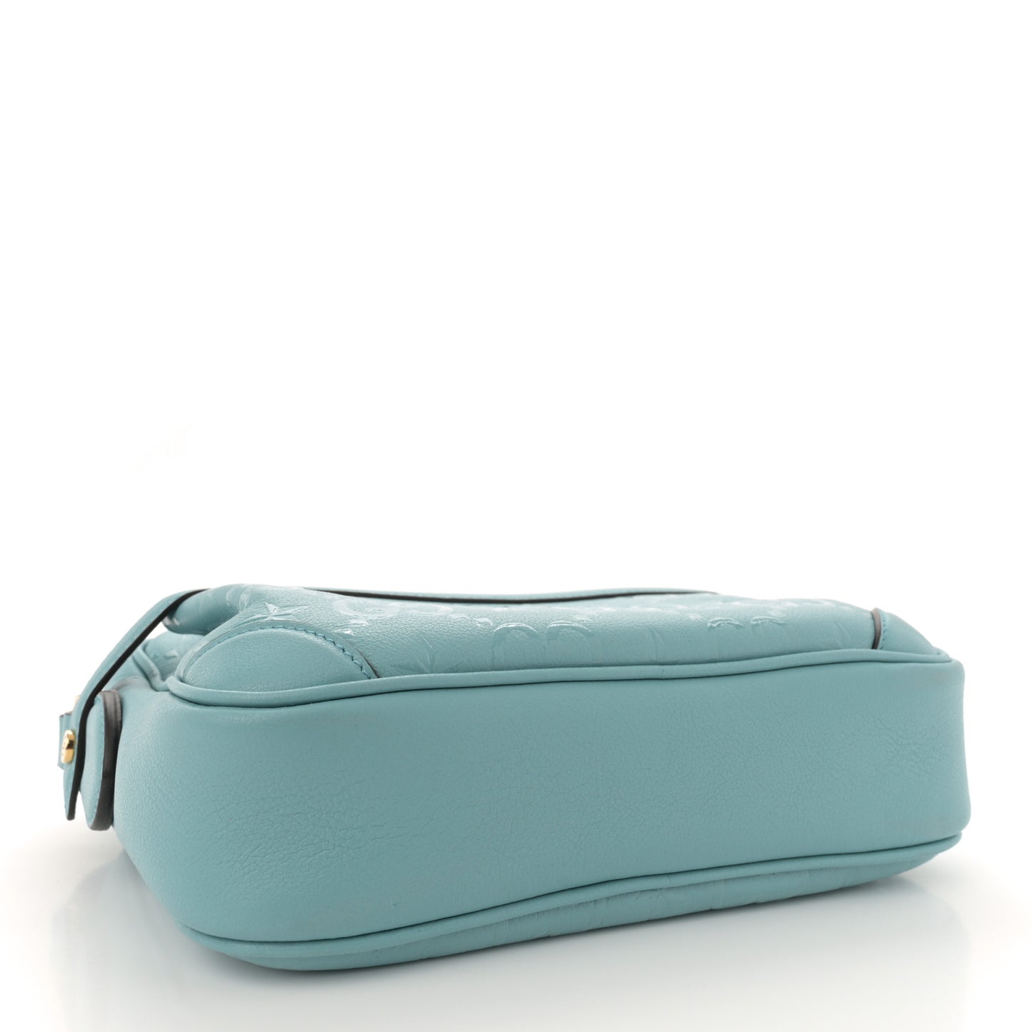 Wonka Grain Calfskin GG Monogram Star Embossed Small GG Shoulder Bag Dusty Azure