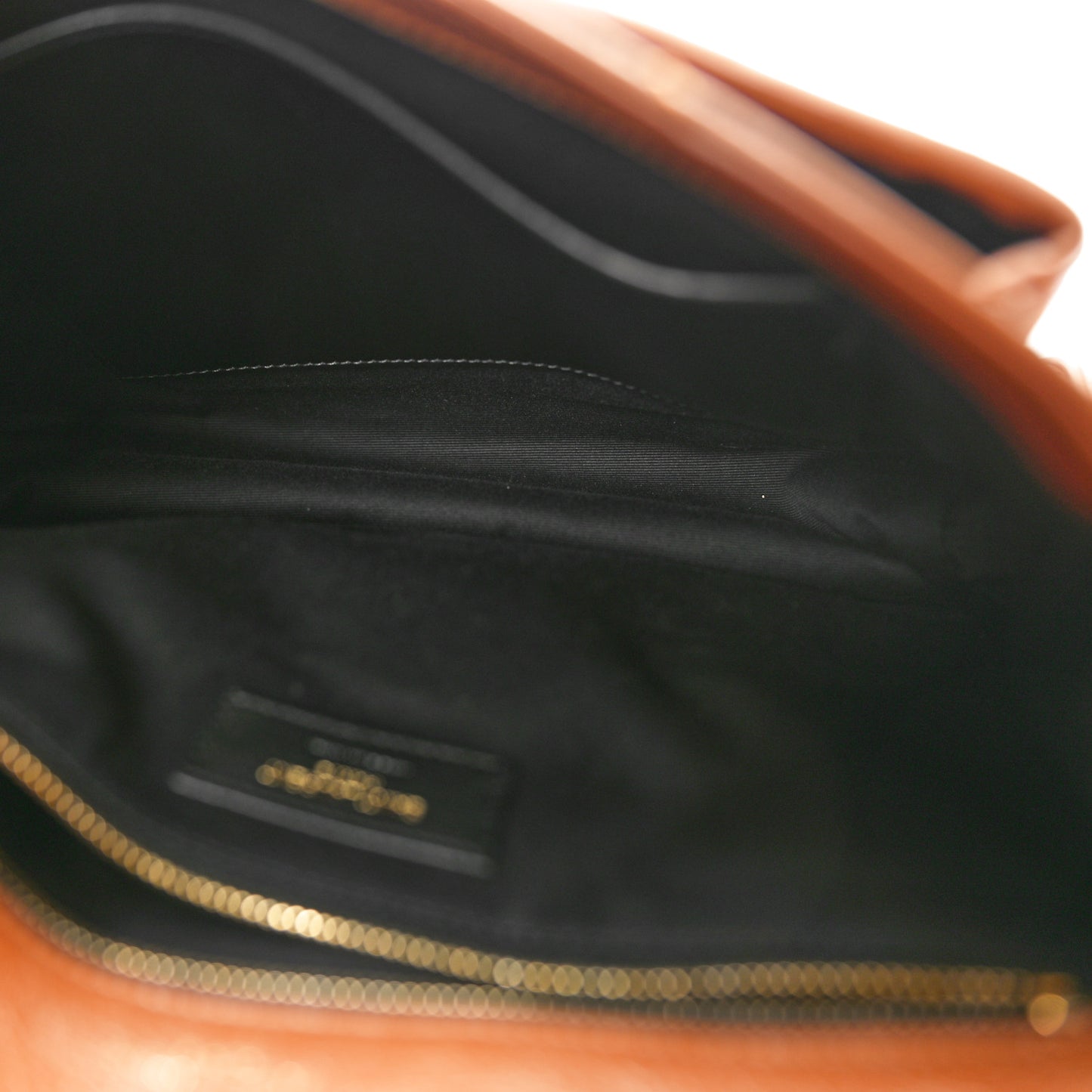 Crinkled Calfskin Matelasse Monogram Medium Niki Chain Satchel Caramel