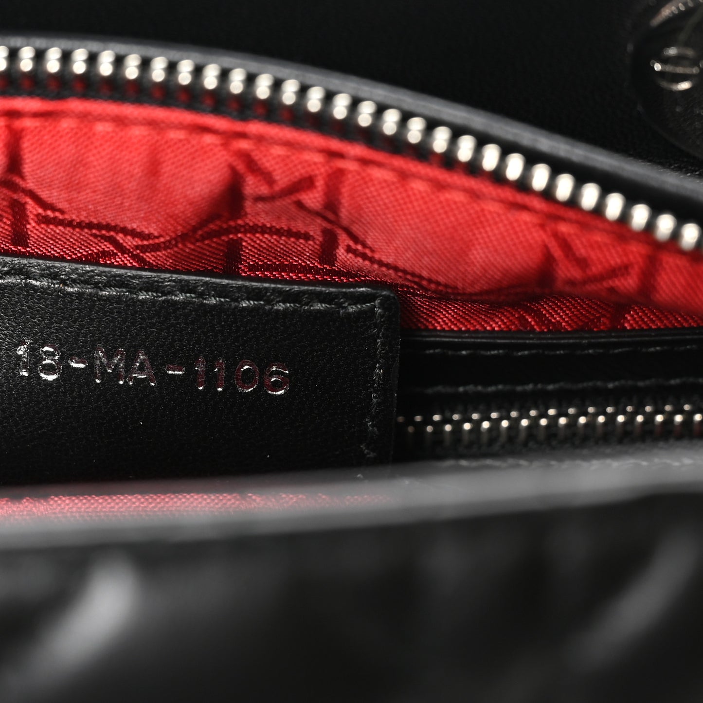 Lambskin Cannage Medium Lady Dior Black
