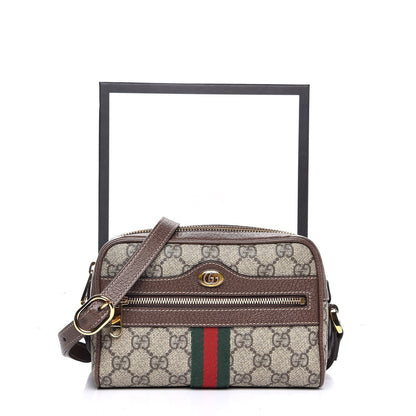 Gucci GG Supreme Monogram Web Mini Ophidia Shoulder Bag Brown 8 of 8